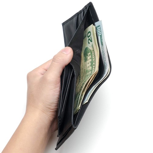 RFID Protected Men’s Max Coin Pocket Bifold Wallet with Divided Bill Section ... - Picture 5 of 5