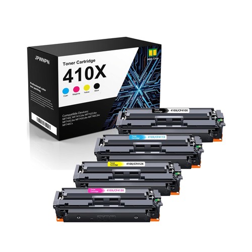 410X High Yield Toner Cartridges 4-Pack (C/M/Y/K) with Chip - Compatible 410A... - Afbeelding 1 van 6