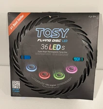 TOSY Flying Disc - 16 Million Color RGB or 36 or 360 Leds, Black w/Blue