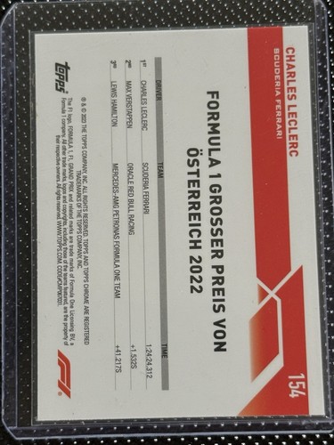 2023 Topps Chrome Formula 1 F1 Charles Leclerc Purple 285/399 #154 - Picture 2 of 2