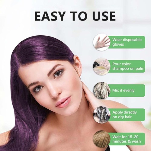 Polar Hair Instant Dye Shampoo,Hair Color Shampoo for Hair Natural Color 200ml - Picture 8 of 18