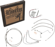Burly Cable and Brake Line Kits Stainless Braid 16in. Gorilla Bars #B30-1156