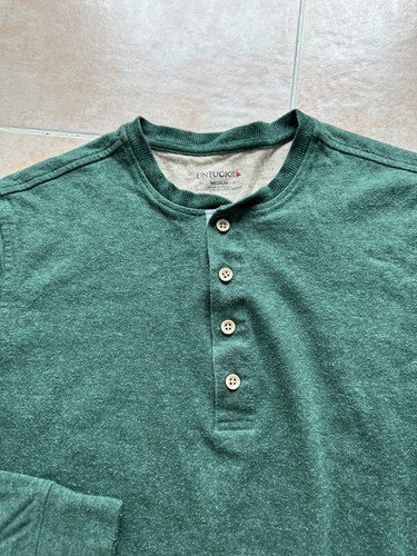UNTUCKit Grassi Top Manga Larga Henley Verde Hombre Talla M - Imagen 4 de 10