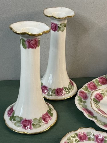 Vintage Porcelain Bavaria Set. Includes All Pieces Shown. Great Vanity Accessory - Picture 8 of 16