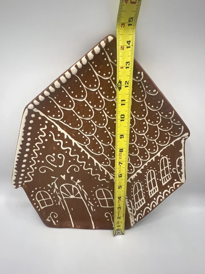 NOVO prato de servir de grés em forma de casa de gengibre Pottery Barn - Imagem 3 de 4
