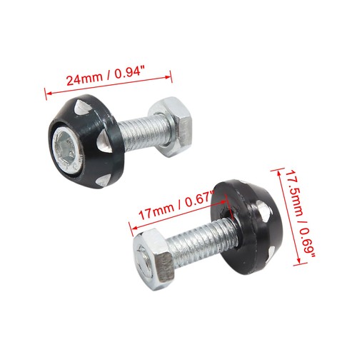 Aluminum Alloy Decorative License Plate Bolt Screw for Car Motorcycle - 4pcs - Picture 4 of 4