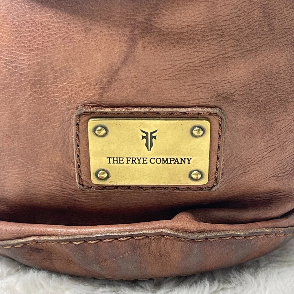 Bolso de hombro para mujer The Frye Company de cuero marrón 10 x 13,5"" Foto 4 de 4