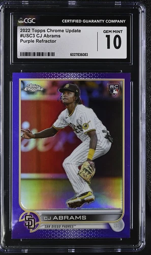 2022 Topps Chrome Update CJ Abrams #USC3 CGC 10