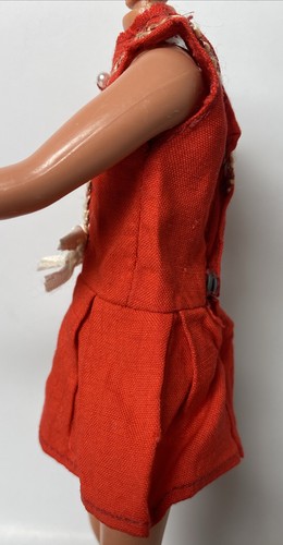 Vintage Mattel Skipper Clone Cricket Dodi Pepper Größe rotes Kleid TLC Zustand - Bild 5 von 8