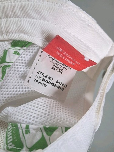 Puma Cap Hat White Flex Fit Adjustable Strap Hook & Loop Lightweight - Picture 4 of 5