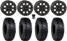 System 3 SB-7 15" Wheels Black (4+3) 32" Intersect Tires Kawasaki Teryx Mule