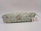 Michal Negrin Pencil Case Vintage Green Lace With Flowers
