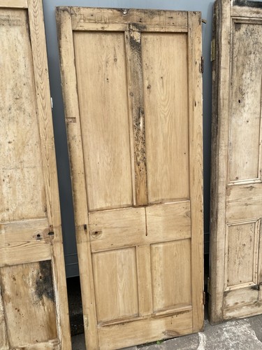 6 x ANTIQUE INTERNAL DOORS - 4 Panel / ANTIQUE PINE - Salvaged / Reclaim Joblot - Picture 20 of 21