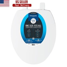 Adjustable Slow-Close Toilet Seat Universal Fit Easy Install Stay-Tite Grip New