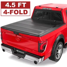 4.5FT 4 Fold FRP Bed Tonneau Cover For 2021-2025 Ford Maverick Half Low-Profile