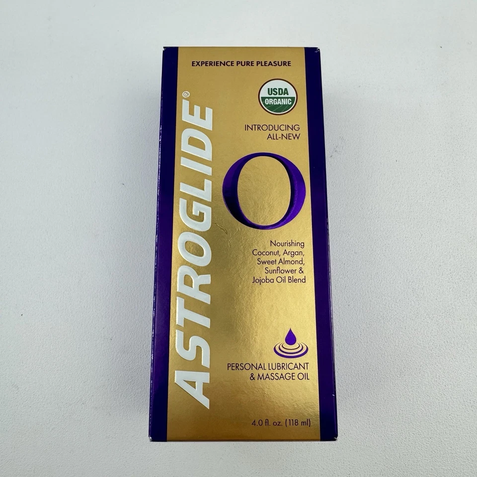 Aceite lubricante de masaje sensual Astroglide O 4 OZ orgánico esencial hidratante solar Foto 4 de 4