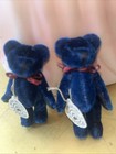 New ListingBoyds Bears Blue Wuzzies Bear 3 Inches Twilight F Wuzzie New Old Stock Pair