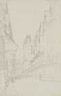 W. CLARKE (1806-1865), Saint Nizier in Lyon,  1838, Bleistift Romantik 1800-1849