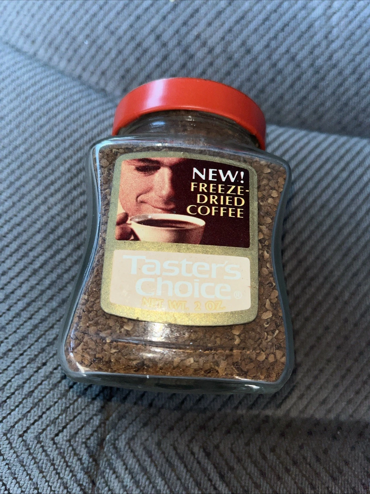 Vintage Taster’s Choice Coffee 1970’s 2 Oz Freeze-Dried Glass Nestlé SEALED