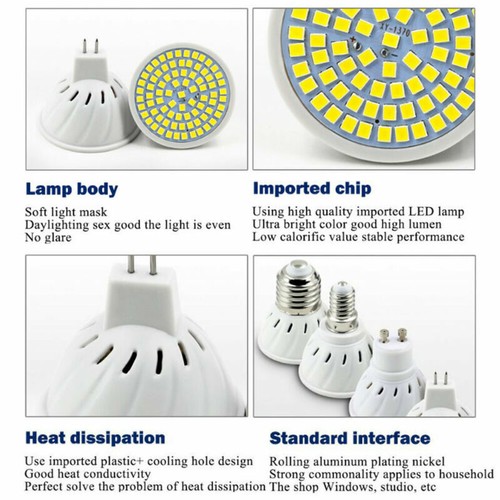 E27 E14 GU10 MR16 LED Spotlight LED Bulb 5W 7W 9W Light Lamp Downlight 220V - Picture 13 of 18