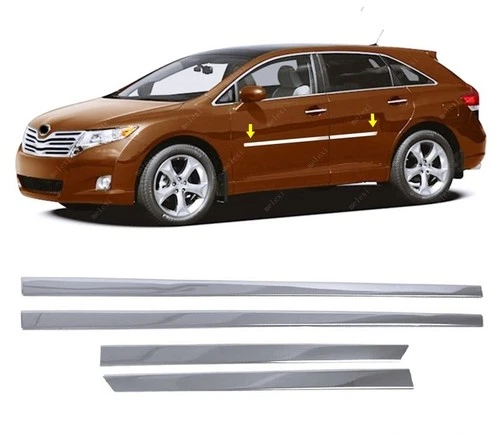 For TOYOTA VENZA 2009-2017 Chrome Side Door Molding 4 door Stainless STEEL