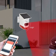 Solar Powered WiFi Alarm for Outdoor Security Motion Sensor and 120dB Sound