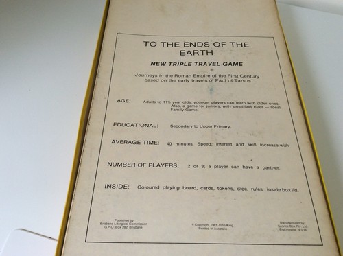 TO THE ENDS OF THE EARTH.BOARD GAME.RARE.1981.JOHN KING.ROMAN - Foto 2 di 9