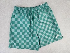 Nike Club Flow Checkered Blue Shorts Mens Size SMALL FN3098-365 Soccer Running