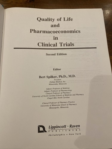 Quality of Life and Pharmacoeconomics in Clinical Trials 2nd Ed. Spilker 1996 - Picture 4 of 10