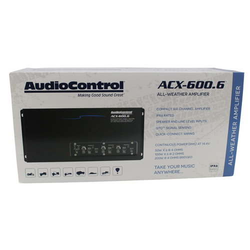 AudioControl ACX-600.6 Marine Powersports IPX6 All-Weather 6-Channel Amplifier - Picture 5 of 5