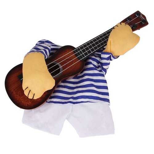 Pet Funny Guitar Costume Halloween Cosplay Outfit For Dog Cat Pet Accessories US - Picture 14 of 15