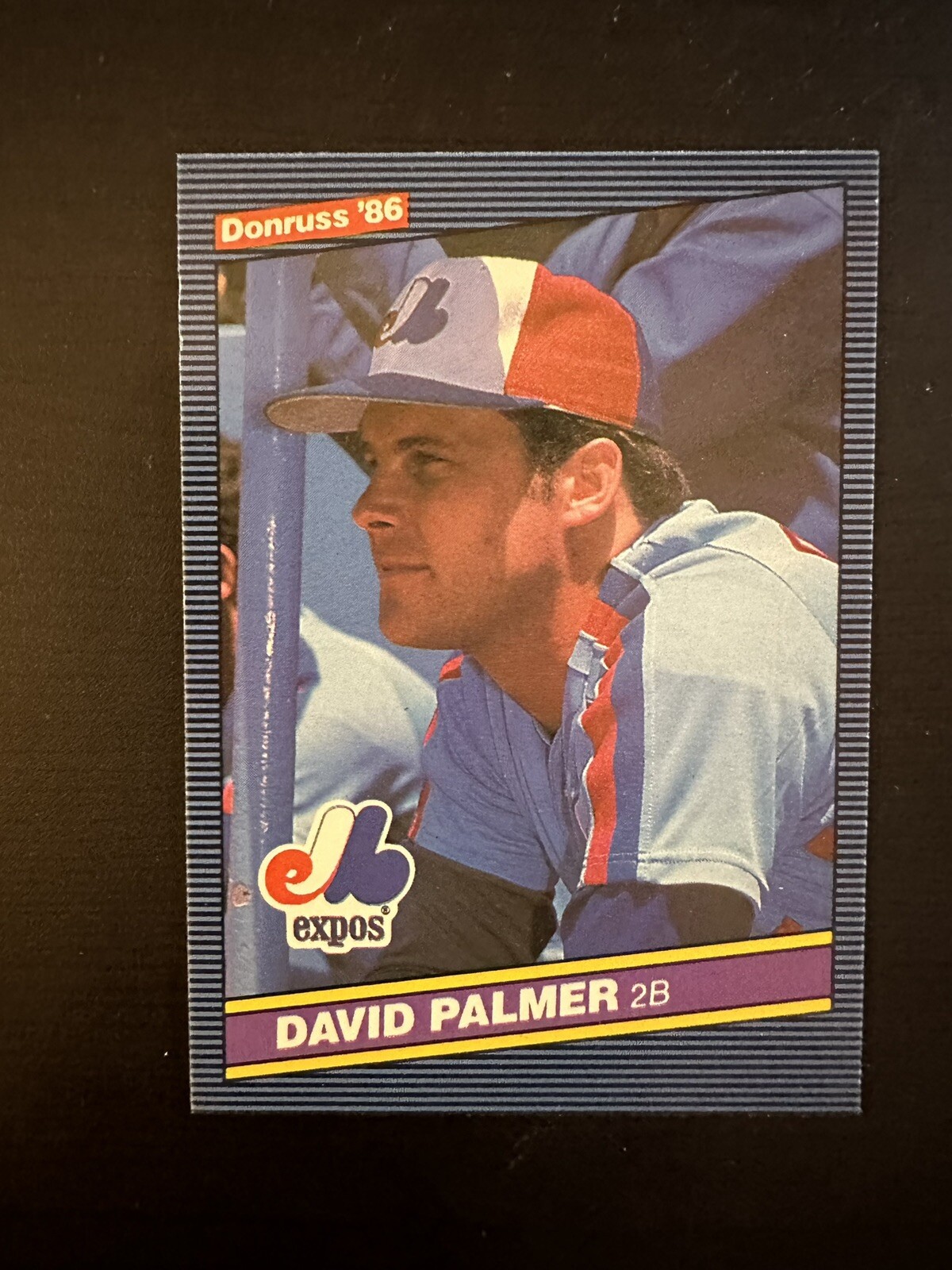 1986 Donruss Montreal Expos Baseball Card #254A David Palmer ERROR Position 2B