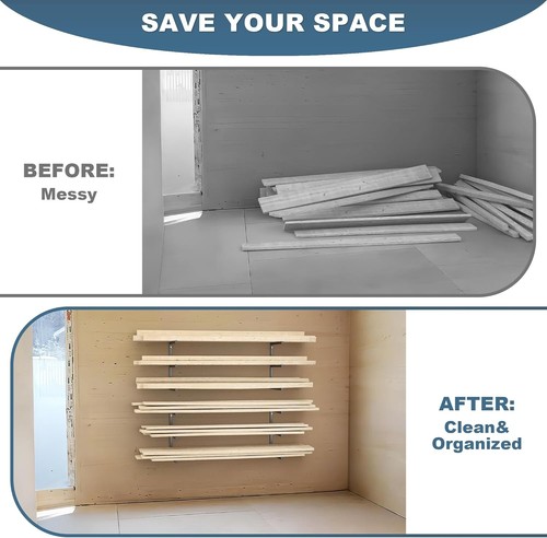 Brand New, Unopened Lumber Storage Rack Wall Mount Wood Storage Organizers - Picture 3 of 7