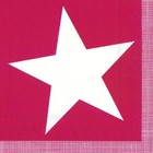 PURE STAR dark red star paper 33 cm square 3 ply napkins 20 pack