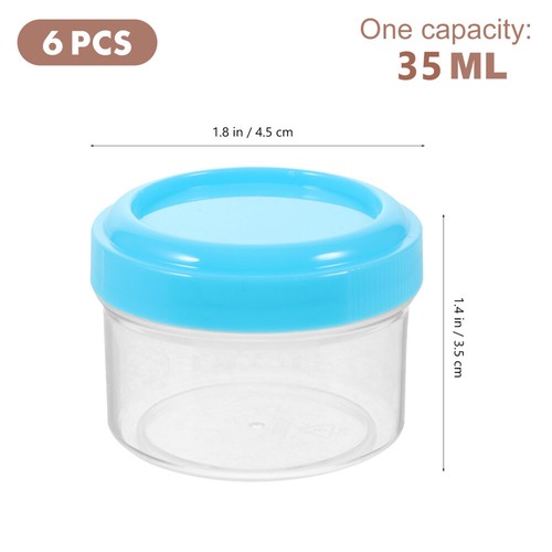 6 Pcs Sauce Cup Dressing Containers with Lids Food Storage Travel - Picture 4 of 12