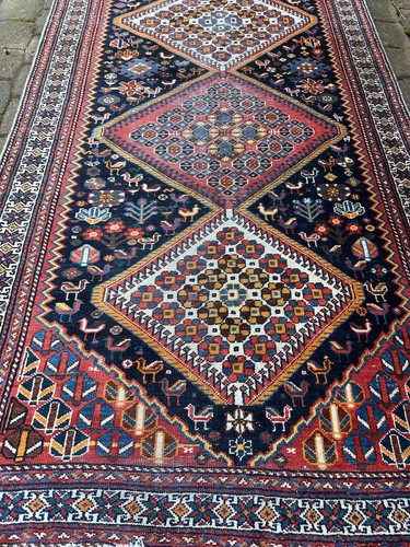 ALTER ORIENTTEPPICH TEPPICH HANDGEKNÜPFT AUS WOLLE TÜRKEI LÄUFER 327x113cm - Imagen 7 de 12