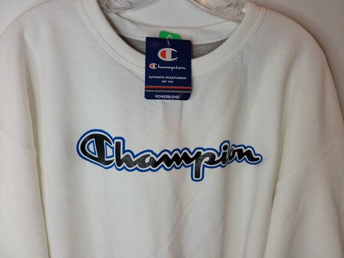Champion Powerblend Graphic Crewneck White Pullover Men's Size 2XL New - Bild 3 von 5