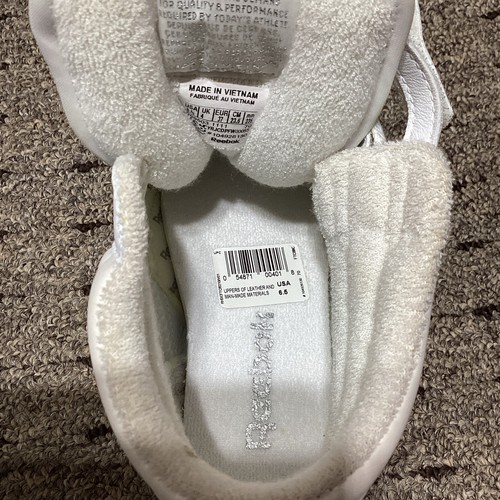 90s Reebok Classic Freestyle Hi Top Women Sz 6.5 White Double Strap Shoe Sneaker - Picture 9 of 14