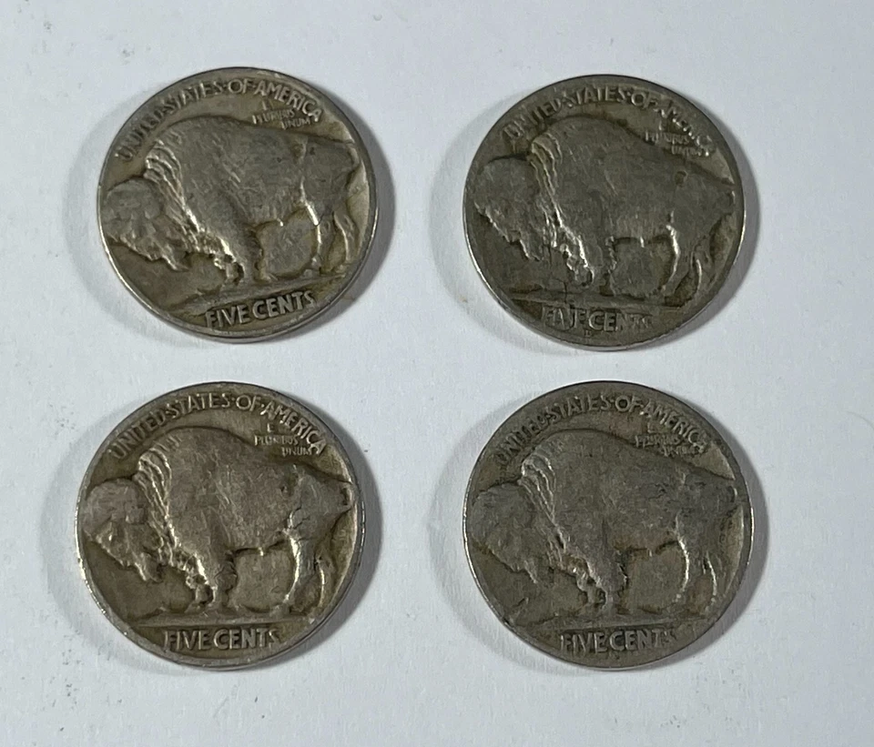 Ошибки 1925 и 1926 Obv & 1925D & 1936 Obv & Rev Buffalo 5C (#20720) выпуск обода - Изображение 2 из 2