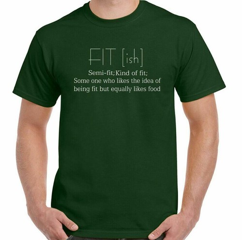 CAMISETA FIT-ISH, Para Hombre Divertido Grasa Humor Sobrepeso Obeso Gimnasio Alcohol Barbacoa Cerveza - Imagen 21 de 22