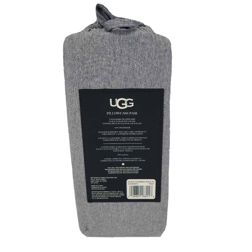 UGG Devon Chambray Kissenbezug Paar Standard Marineblau 20 x 30 Zoll Neu - Bild 3 von 8