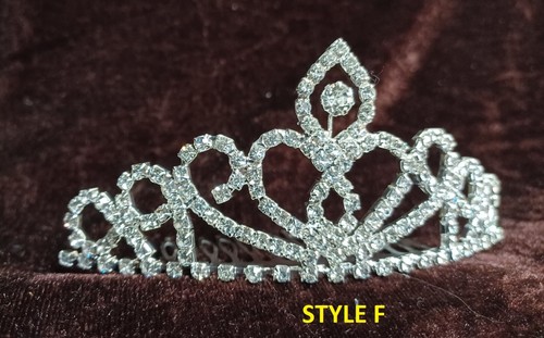 100 Pc W/6 Styles Wholesales Lots Crystal Flower Girls Princess Tiara Crown - Picture 7 of 7