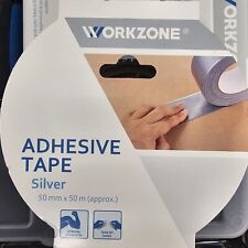 ADHESIVE TAPE HEAVY DUTY WATERPROOF CLOTH TAPE 50mm x 50m SILVER 0.22 per metre