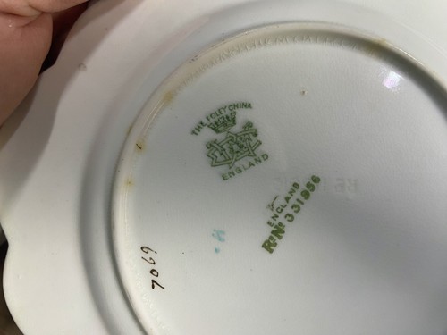 PIATTI LATERALI DIPINTI A MANO ROYAL WORCESTER ANNI '20, PIATTO ASHWORTH IMARI & FOLEY ECC. - Foto 20 di 24