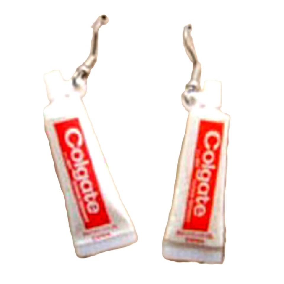 PASTA DE DIENTES Funky PENDIENTES Dental Higienista Dentista Dientes Dijes Bisutería Foto 2 de 4