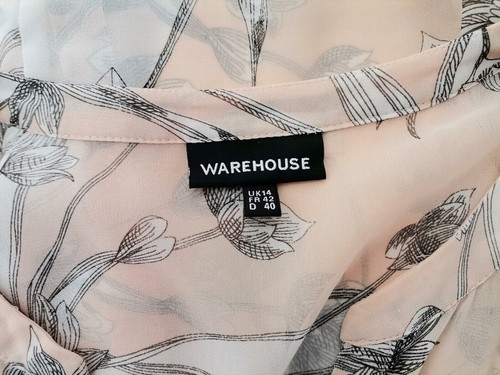 Warehouse T. 14 (40) Rosa cipria Blusa Abbottonata Manica corta - Foto 4 di 5