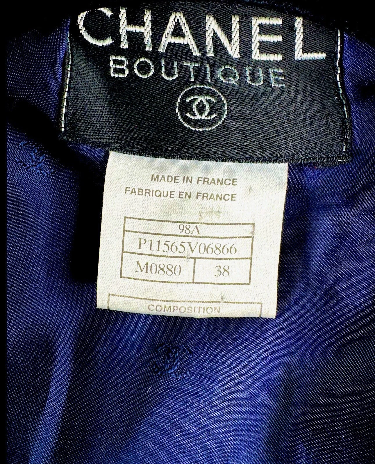 Chanel Vintage 1998 Barbie Rosa Blu Tweed Boucle Giacca 36 38 4 6 Cappotto Vintage S M