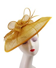 Large Flower Feather Hair Hat Fascinator Headband Wedding Royal Ascot Party