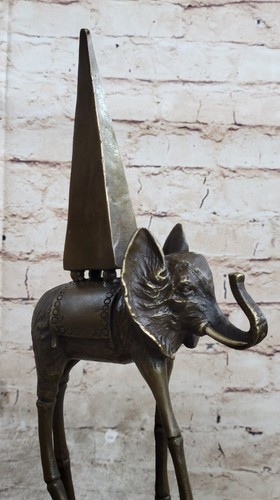 Salvador Dali Elefant Mit Lang Beine Messingskulptur Kunst Deko Statue Figur - Bild 7 von 10