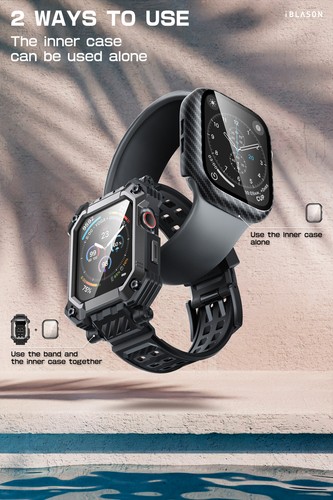 Pasek i-Blason do Apple Watch 10 46mm obudowa wbudowana osłona ze szkła hartowanego - Zdjęcie 16 z 20